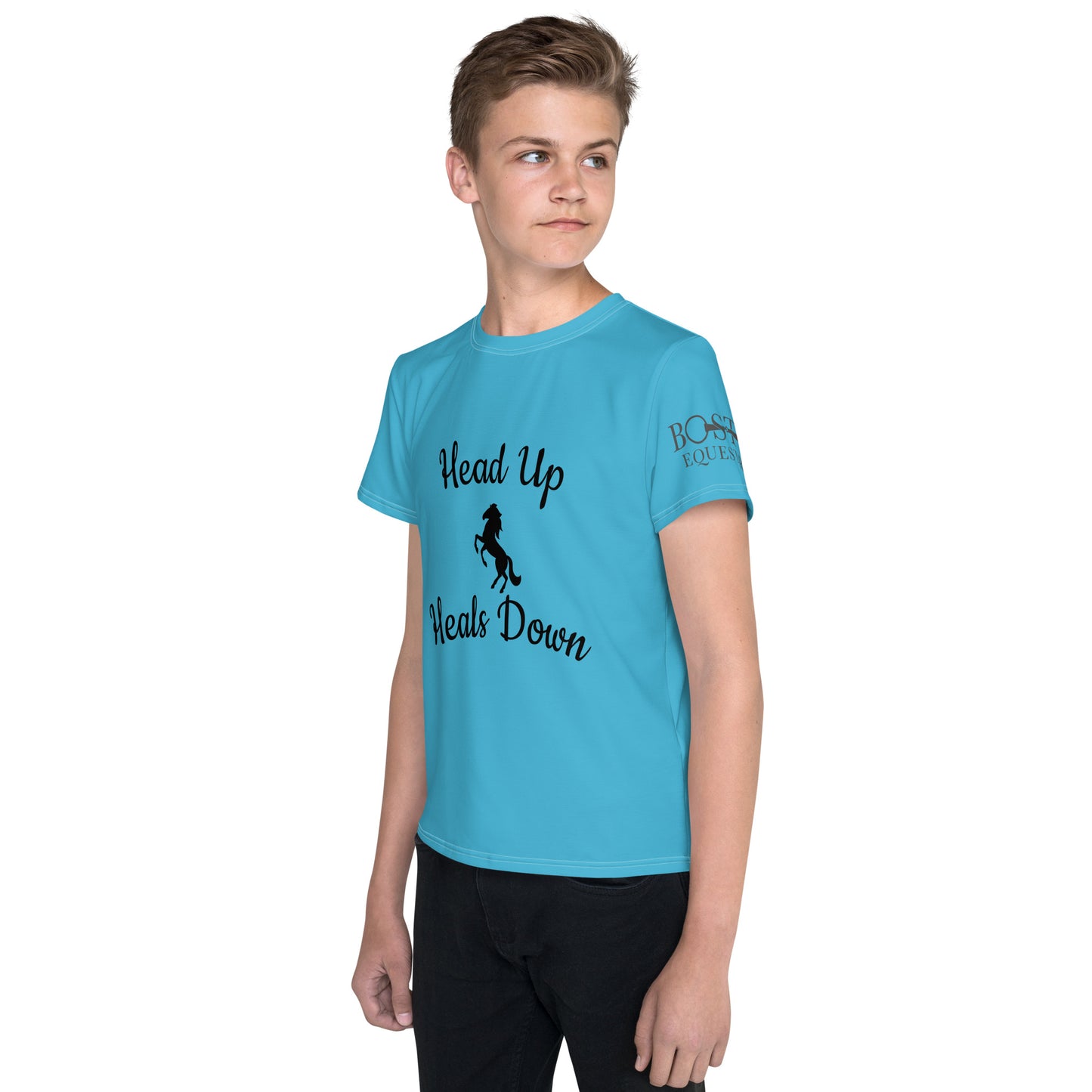Head Up and Heels Down Logo/Sleve Youth T-Shirt