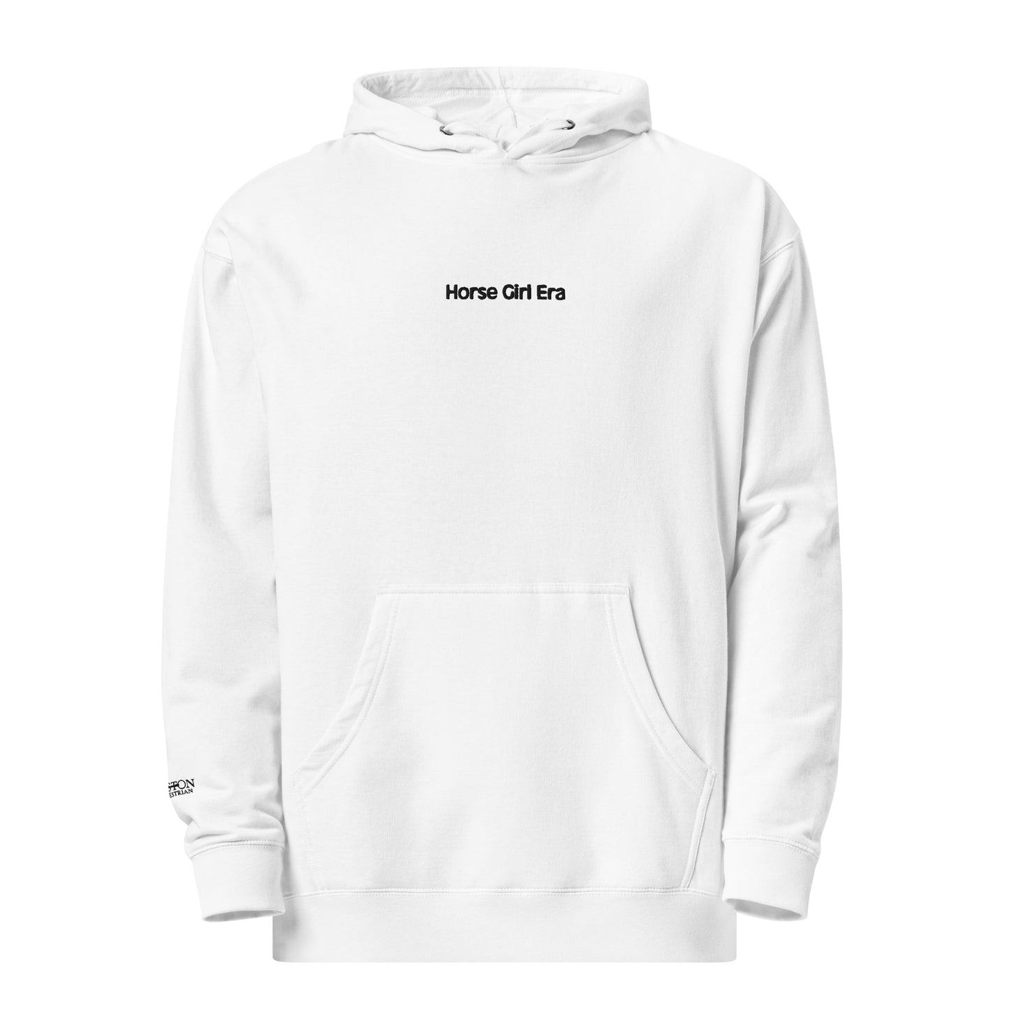 Horse Girl Era Hoodie Embroidered/Boston Equestrian Logo Sleeve