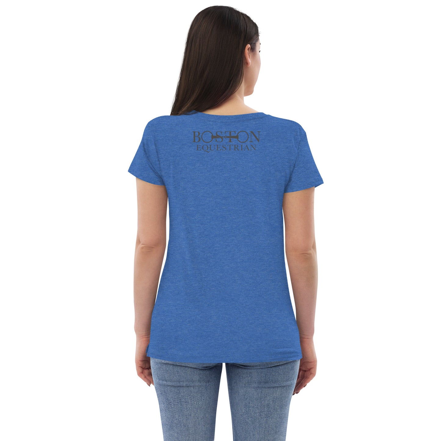 Boston Equestrian V-Neck Logo front/back