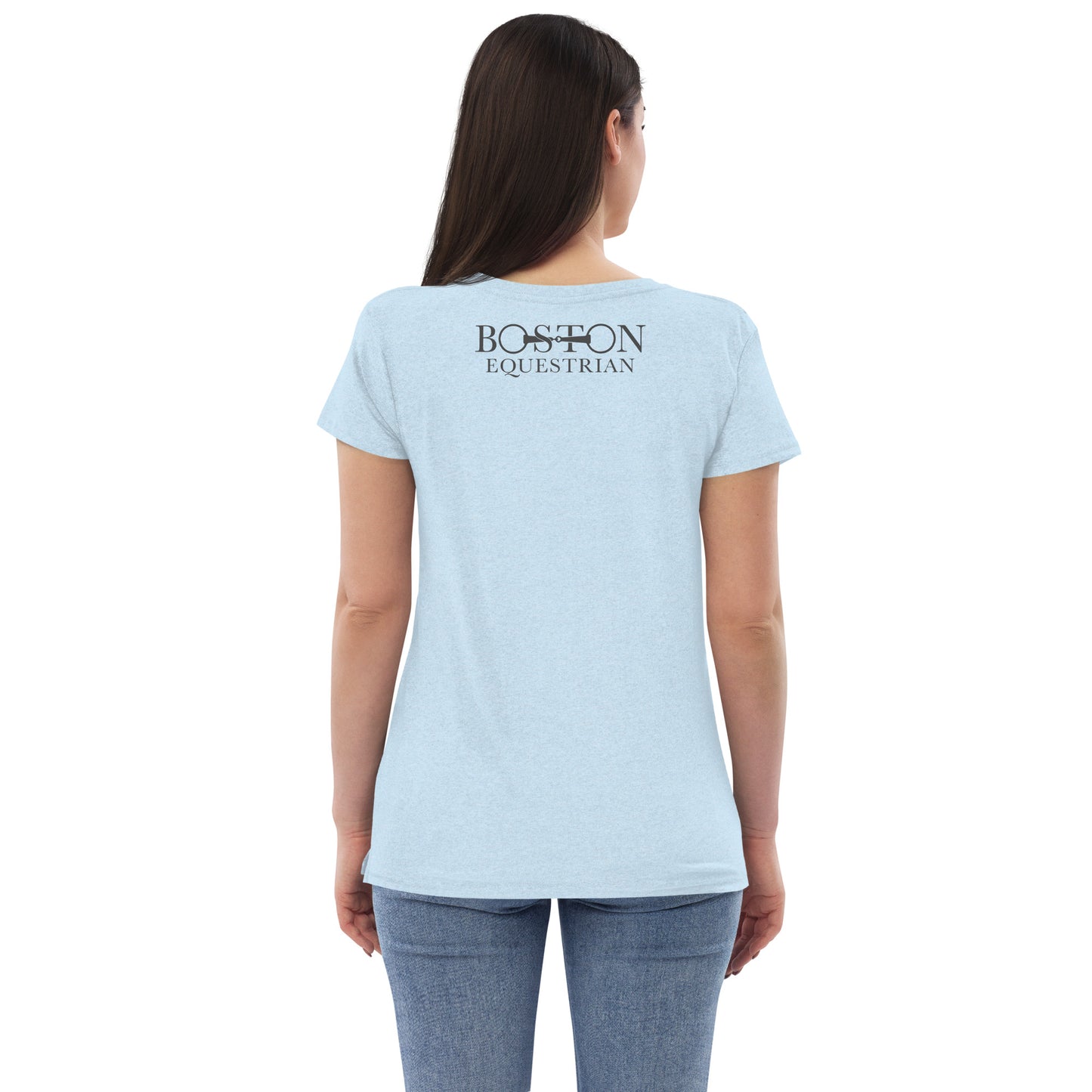 Boston Equestrian V-Neck Logo front/back