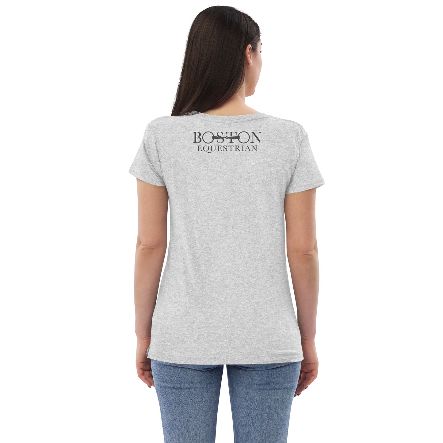 Boston Equestrian V-Neck Logo front/back