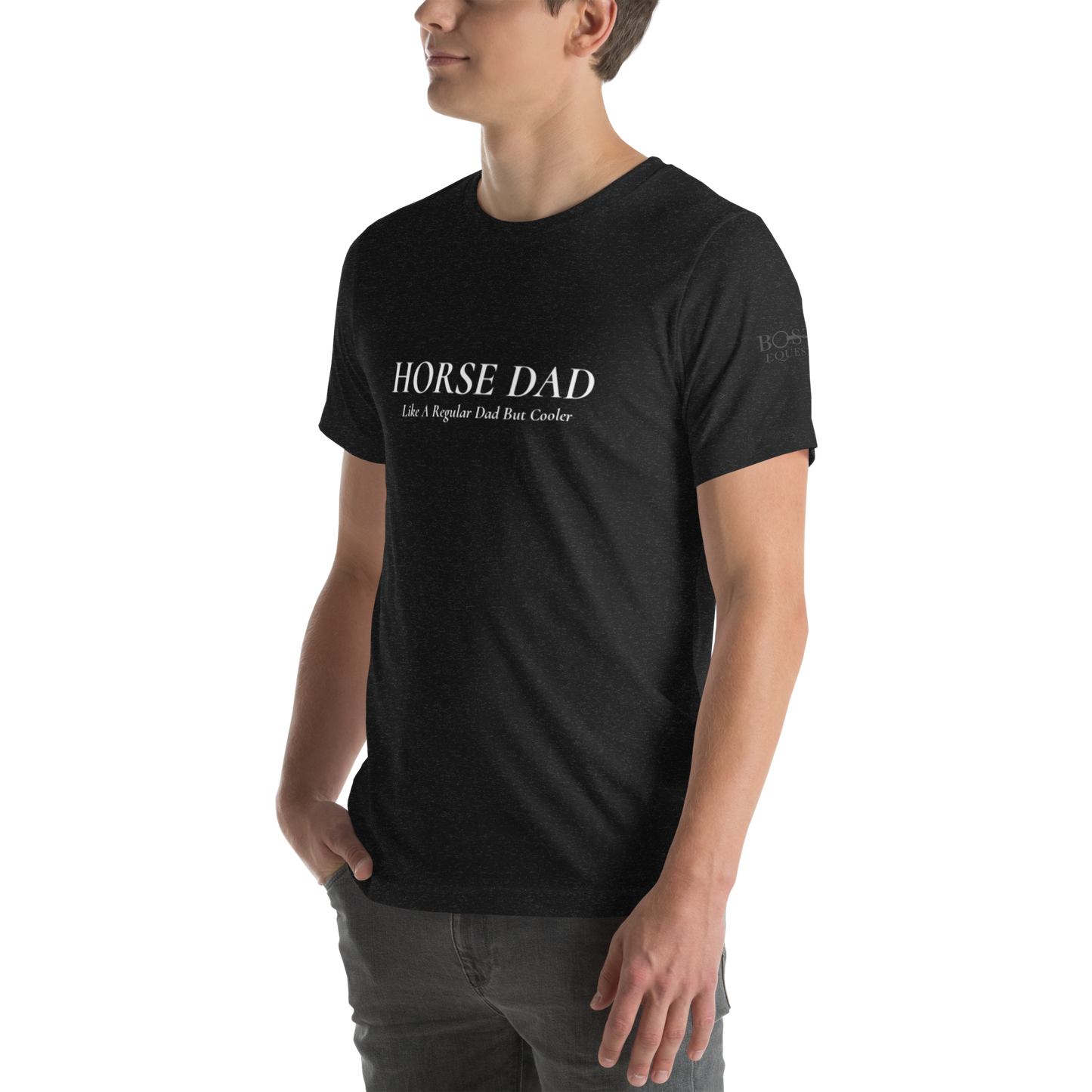 Horse Dad T-Shirt Logo Sleeve