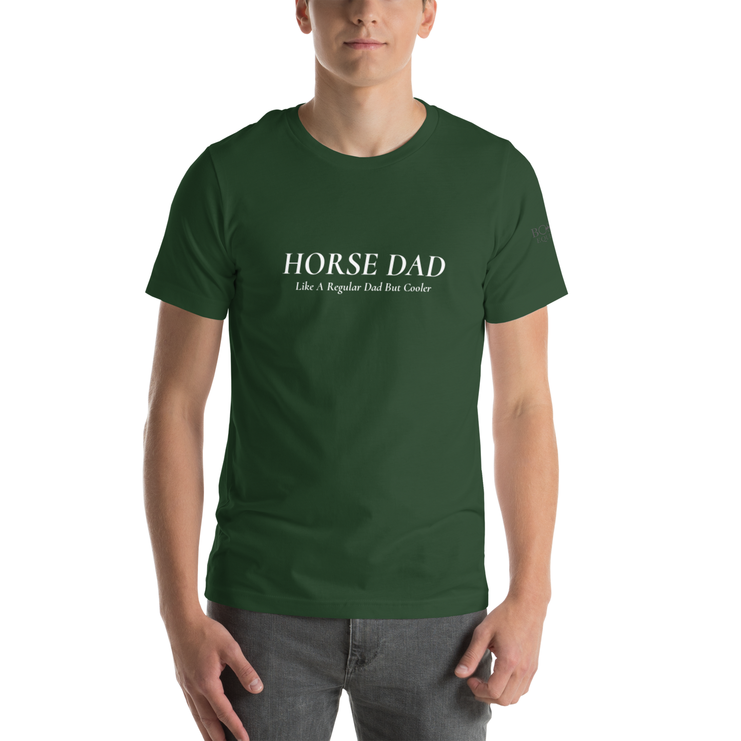 Horse Dad T-Shirt Logo Sleeve