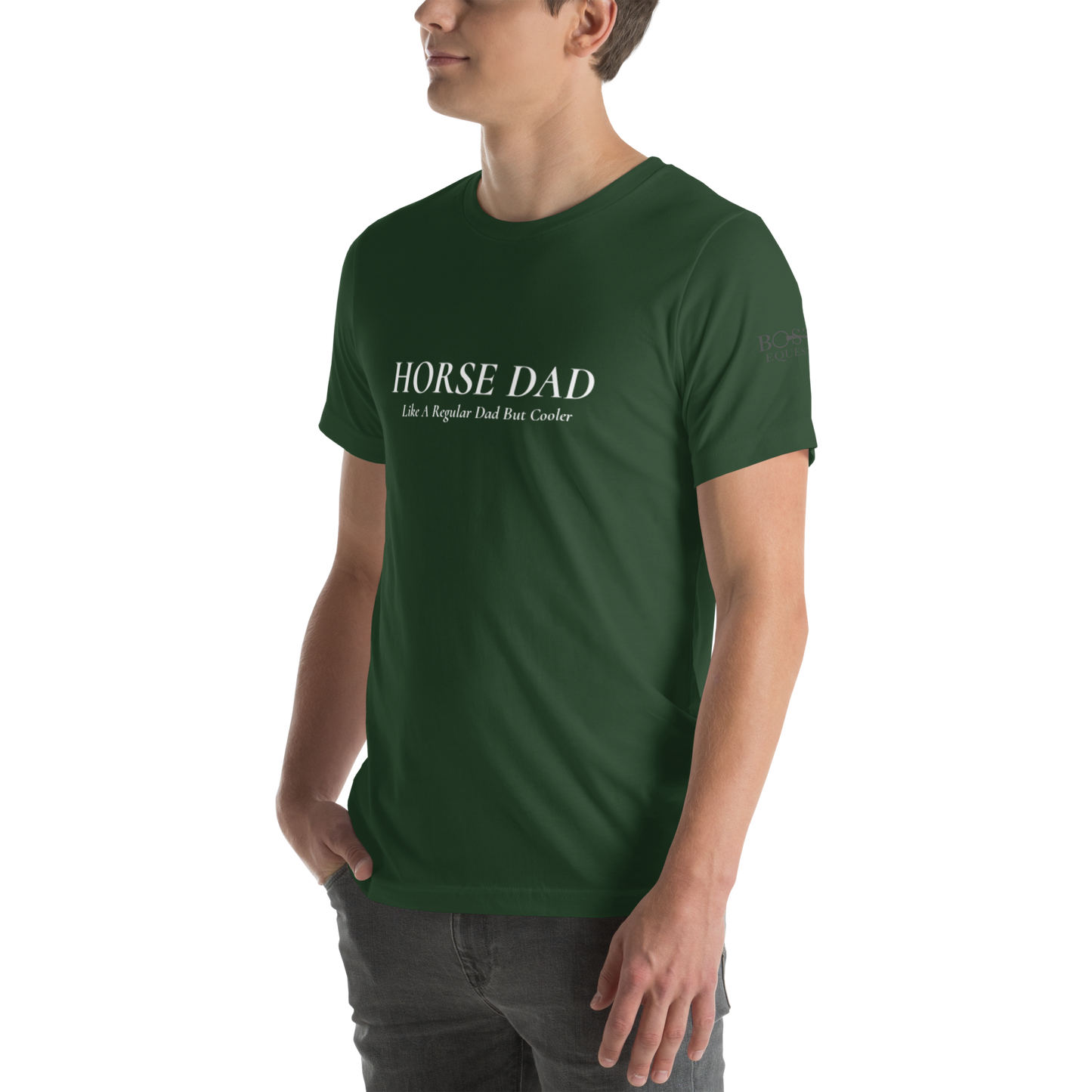 Horse Dad T-Shirt Logo Sleeve